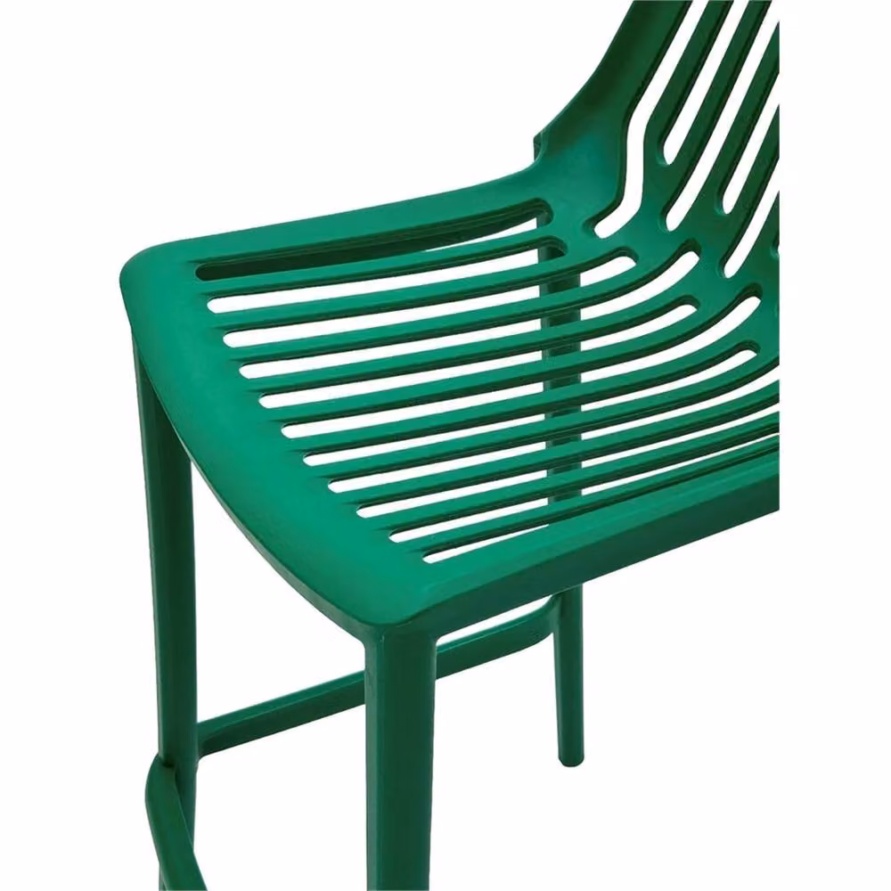 SPETLEK Green Plastic Stacking Bar Stools with Matt Finish – 3