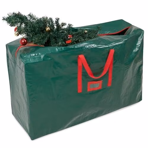 Deco Express Christmas Tree Storage Bag in Green, W/D/H: 38 x 76 x 38 cm