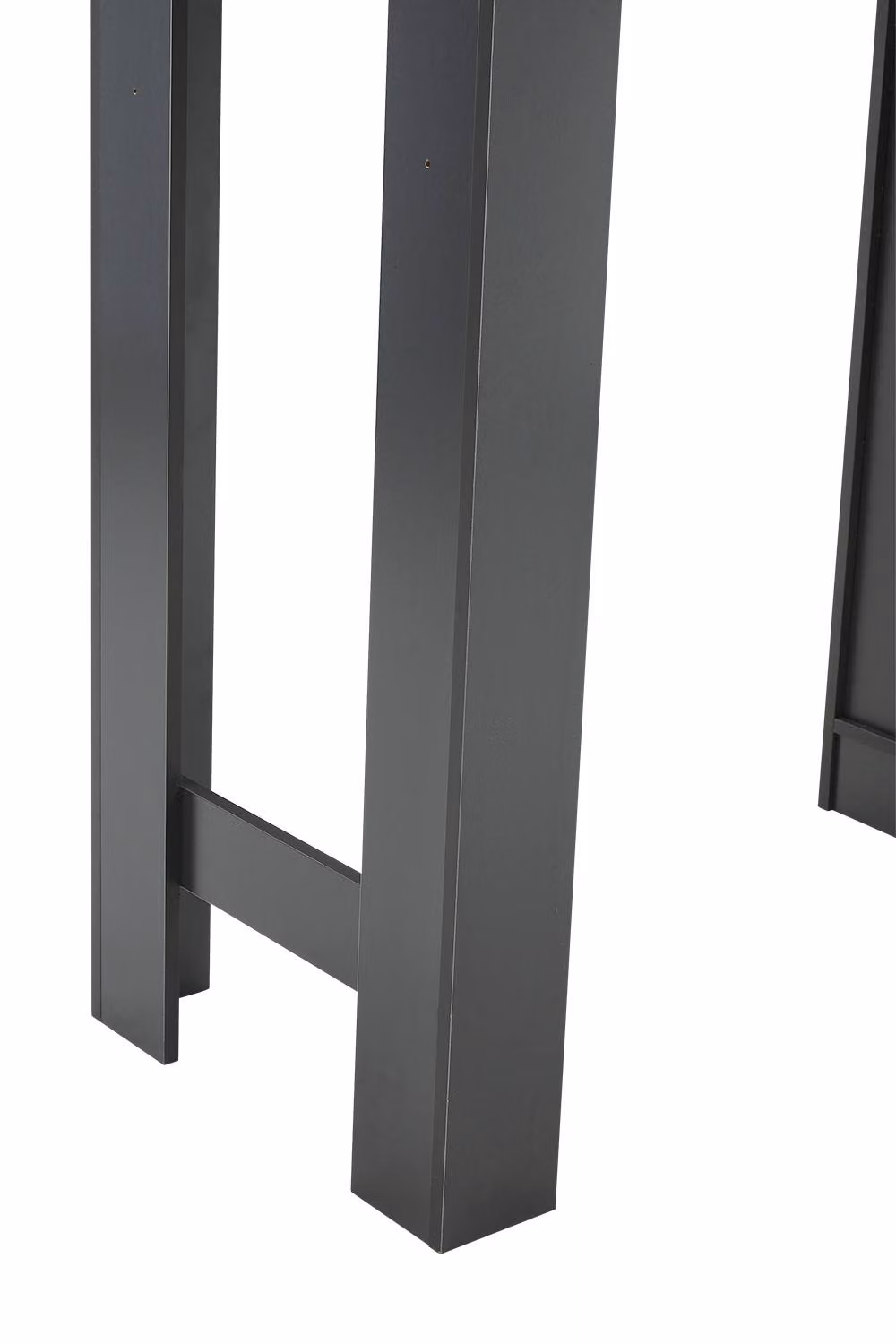 Living and Home Contrast Colour Wooden Bar Table with Open Shelves in Black – 4