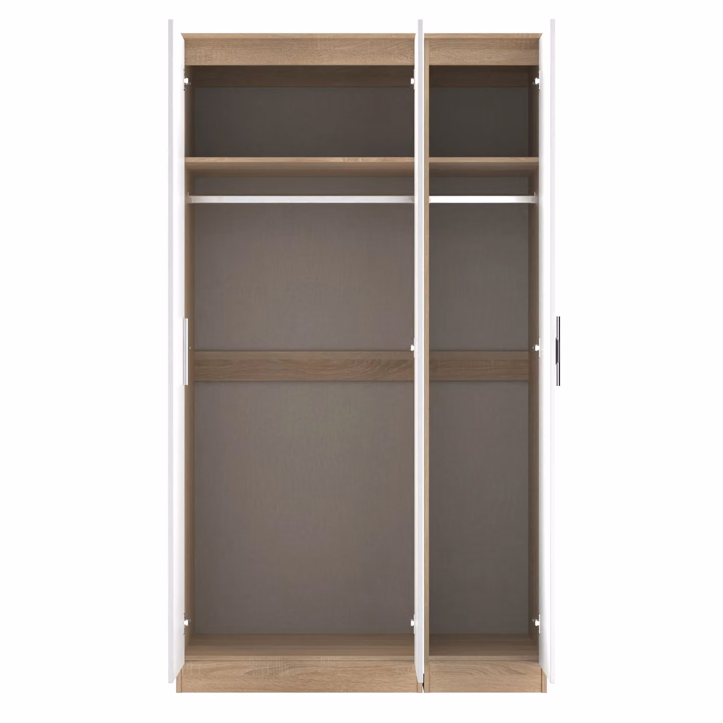 Ready Assembled 2 U Trent Tall Triple Mirror Wardrobe in White – 3