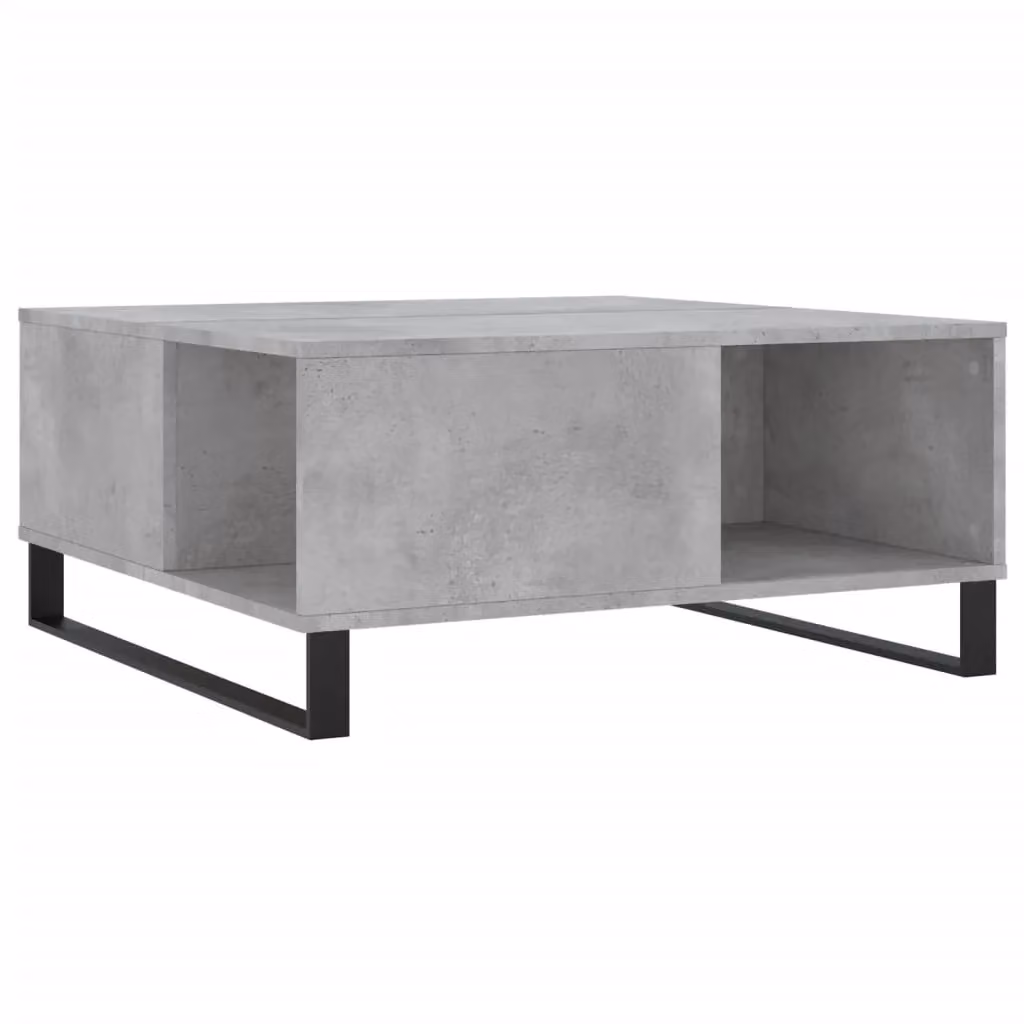 Berkfield Home Modern Square Coffee Table in Grey Composite Wood, W: 80 cm, D: 80 cm, H: 36.5 cm – 2