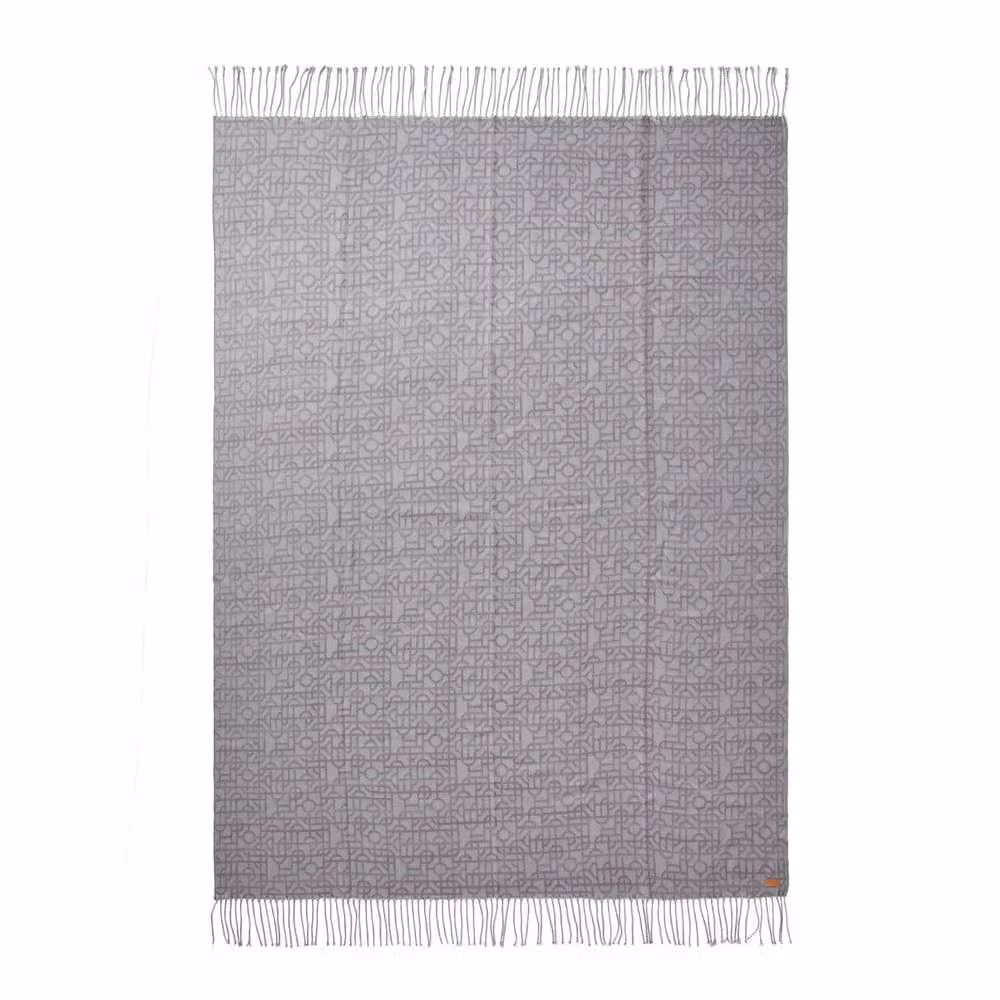 Vinga Verso Geometric Grey Polyacrylic Blanket – 2
