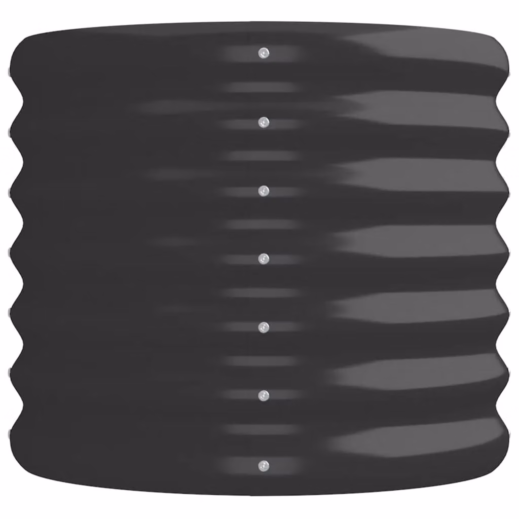 Berkfield Home Garden Powder-coated Steel Raised Bed in Anthracite Black, W/D/H: 224 x 40 x 36 cm – 3