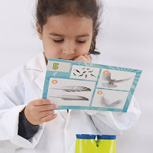Buki France Mini Sciences Beginner Microscope STEM Kit with 10 Experiments and LED Light, White – 4