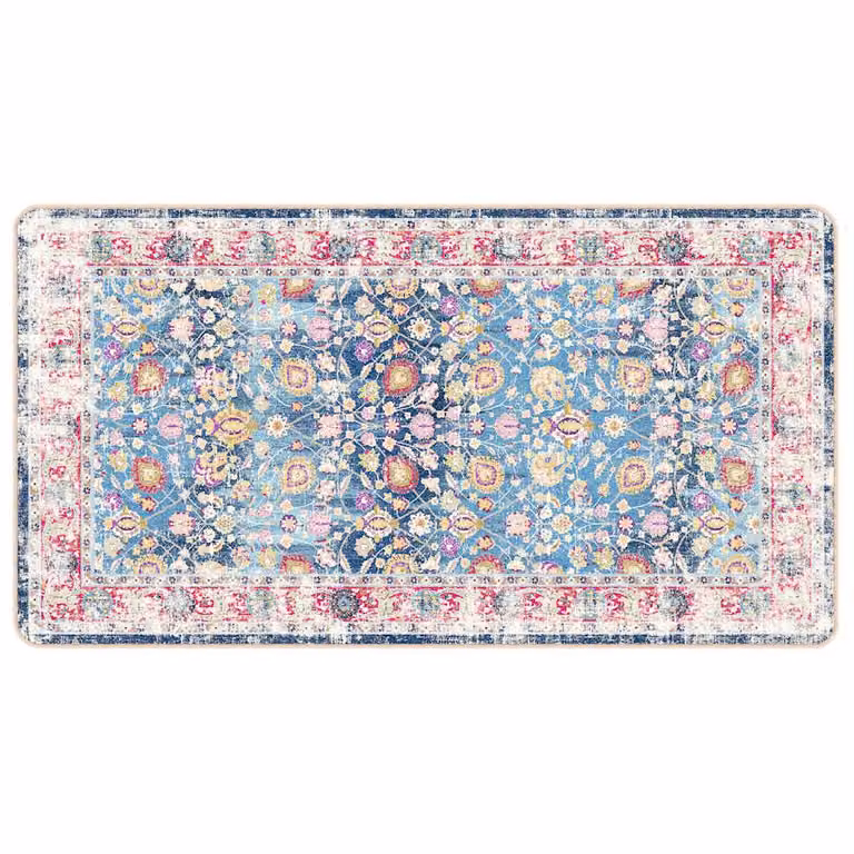 Berkfield Home Washable Multicolour Vintage Round Rug with Anti Slip and Sound Absorbing Properties, Diameter: 80 cm