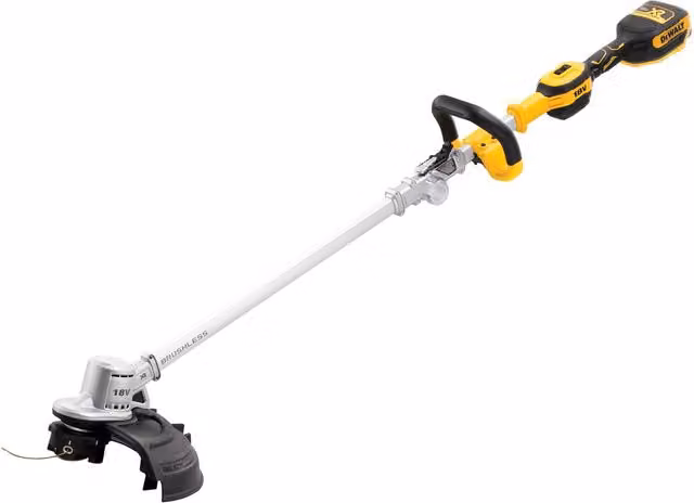 DEWALT DCMST561P1 XR Brushless 18V Cordless String Trimmer with 5.0Ah Battery and Charger, Yellow