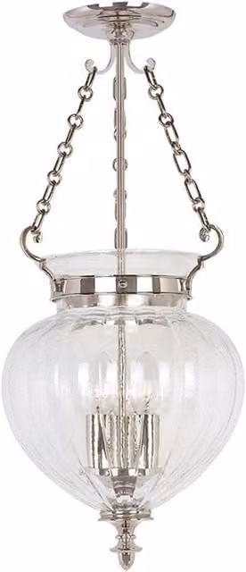 Netlighting Finsbury Park 3 Light Medium Ceiling Lantern Pendant in Grey and Silver with E14 Base