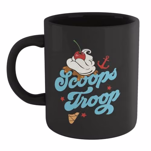 Zavvi Official Stranger Things Scoop Troop Ceramic Mug, Black