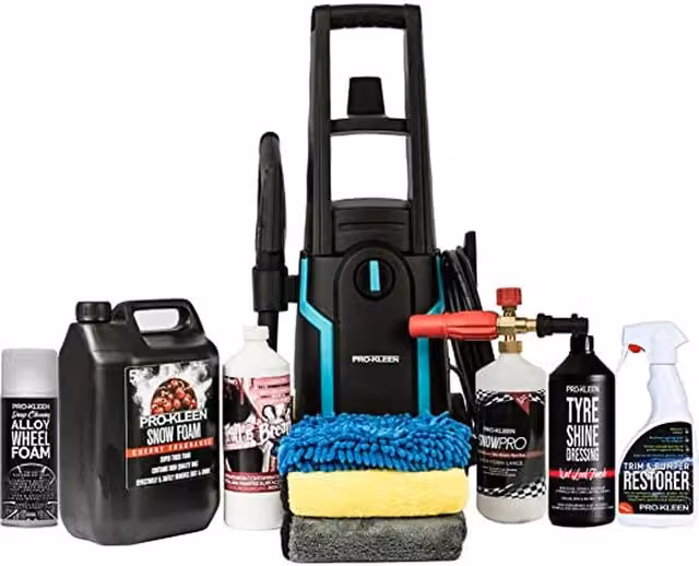 Pro-Kleen Blue Pressure Washer with Full Car Cleaning Kit and Aluminium Components