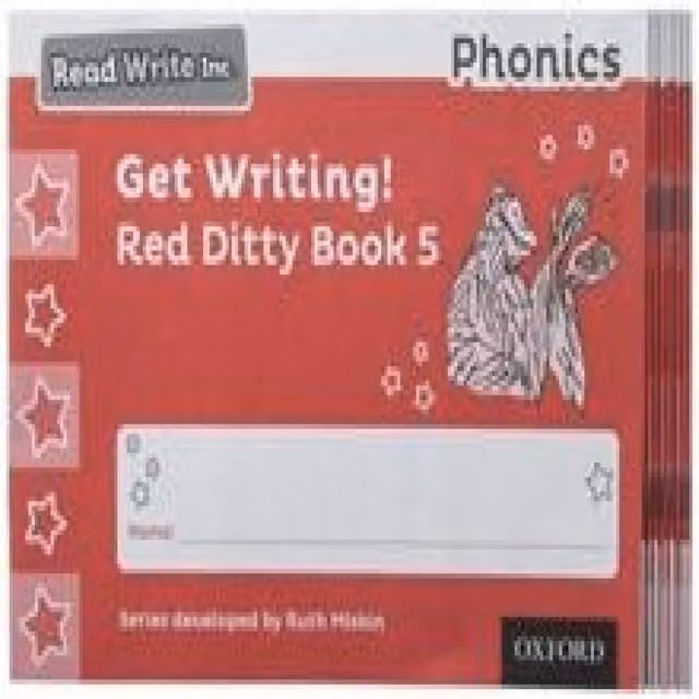 Ruth Miskin Read Write Inc. Phonics Get Writing Red Ditty Book, Pack of 10