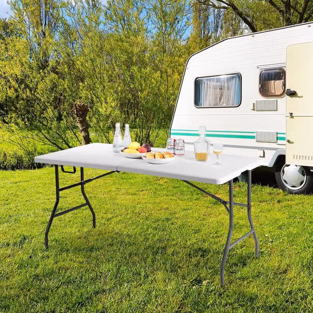 Kelvenix Heavy-Duty Folding Utility Table in White – 2