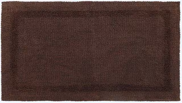 Homescapes Luxury Reversible Cotton Bath Mat, Brown, W/D/H: 80 x 50 x 1 cm