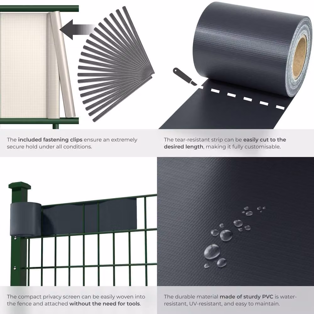 tectake 1 Privacy Film, 35 m, Anthracite – 5