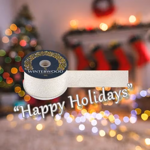 VFM e-Store Gold Christmas Ribbon Garland, W: 6 cm, H: 10 cm – 3