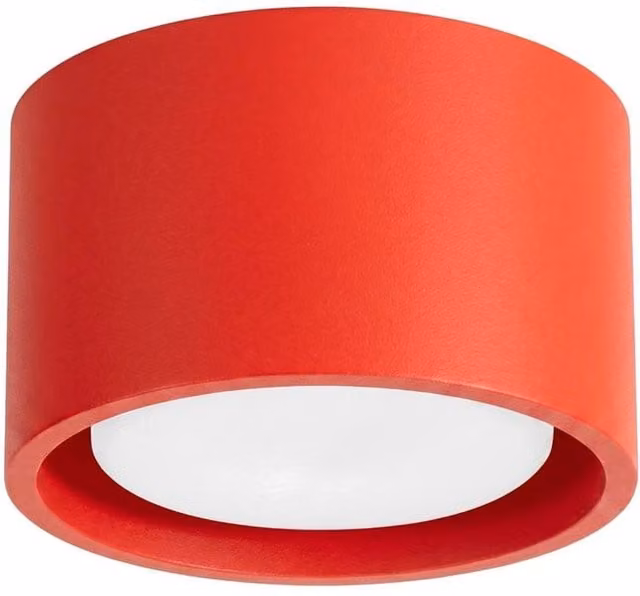 Sollux Lighting minimalist round ceiling lamp in red, W/D/H: 6 x 10 x 10 cm – 1