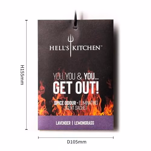 Hell's Kitchen Lavender and Lemongrass Scented Sachets, Black, 6 Pack – 2