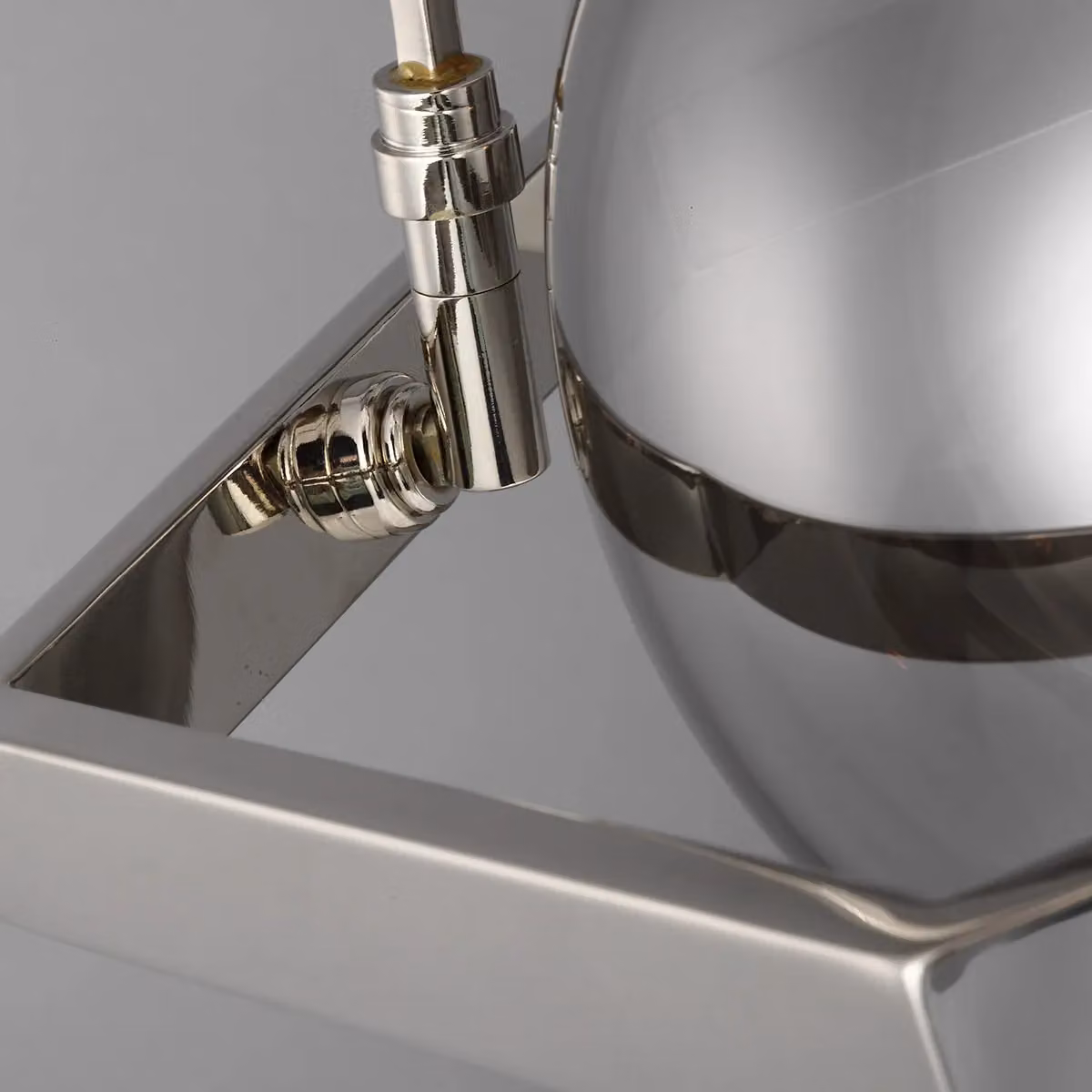 Feiss Harper 1 Light Suspended Pendant Light in Grey and Polished Nickel – 2