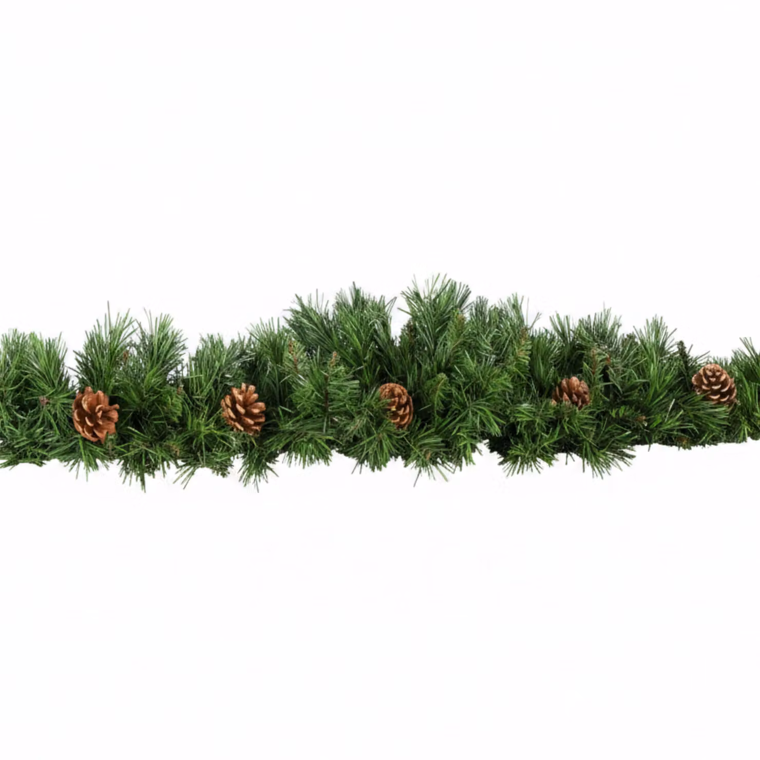 Samuel Alexander 90cm Deluxe Princess Green Christmas Garland Swag with Pinecones – 4