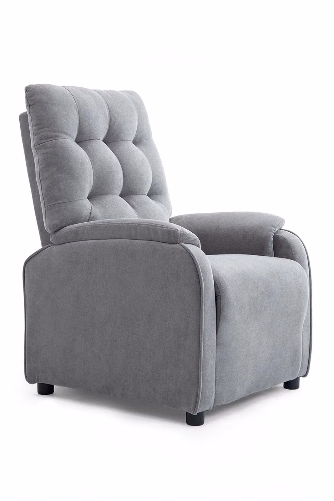 More4Homes Charlbury Grey Fabric Pushback Recliner Armchair – 2