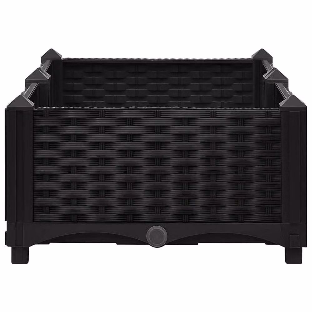 Berkfield Home Black Plastic Raised Bed for Vegetable Gardens W/D/H: 80 x 40 x 23 cm – 3
