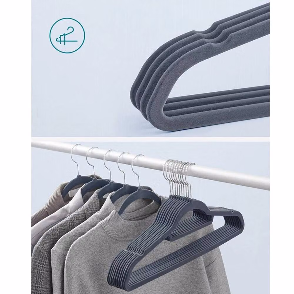 Kelvenix 80 Pack Anti Slip Velvet Coat Hangers in Grey – 4