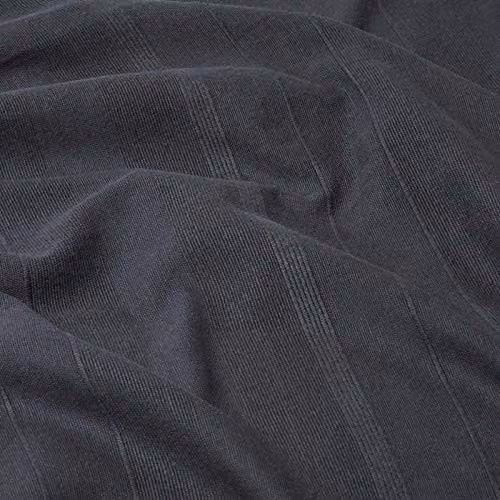 Homescapes Rajput Ribbed Cotton Throw in Black with Fringes – 3