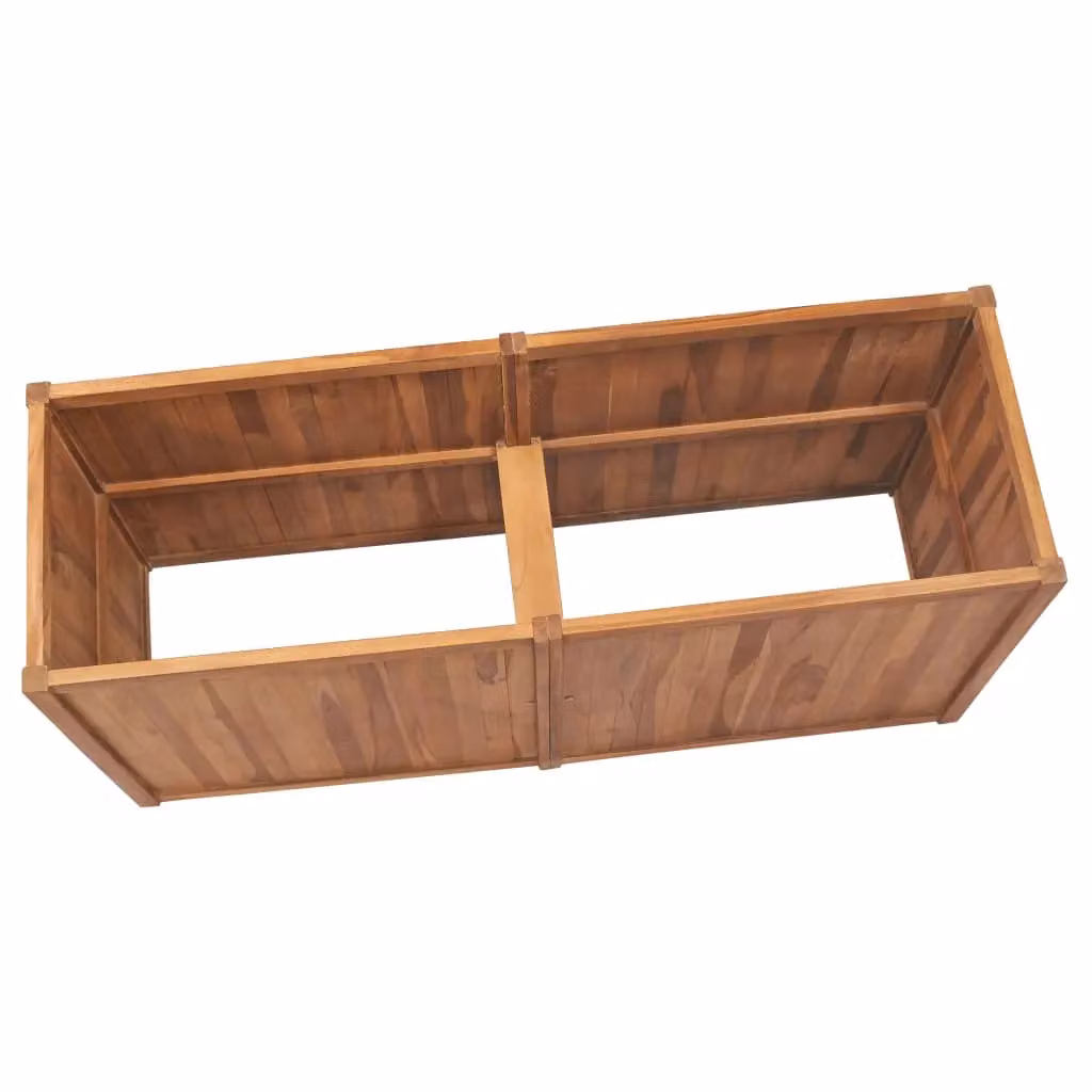 Berkfield Home Garden Raised Bed in Brown Solid Teak Wood, W/D/H: 150 x 50 x 70 cm – 2