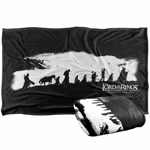 Warner Bros. Lord Of The Rings The Fellowship Silky Touch Super Soft Fleece Throw Blanket, Multicolour, W/D/H: 91 x 147 cm
