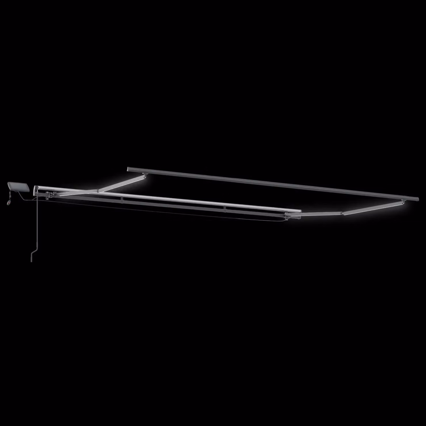 Berkfield Home Manual Retractable Folding Arm Awning with LED in Beige, W: 400 cm, D: 300 cm – 3