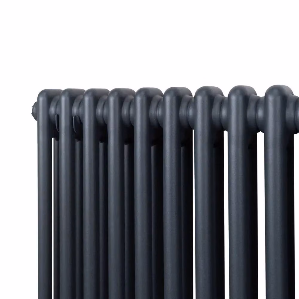 Monstershop Traditional 2 Column Steel Radiator in Anthracite Grey, H: 180 cm, W: 47.2 cm, D: 7 cm – 6