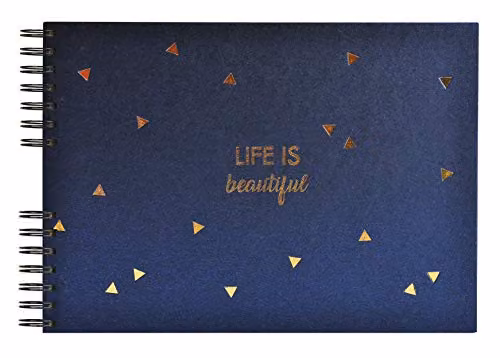 Exacompta LIFE Spiral Photo Album, Black, 50 Pages, Capacity: 150 Photos, W: 32 cm, H: 22 cm – 1