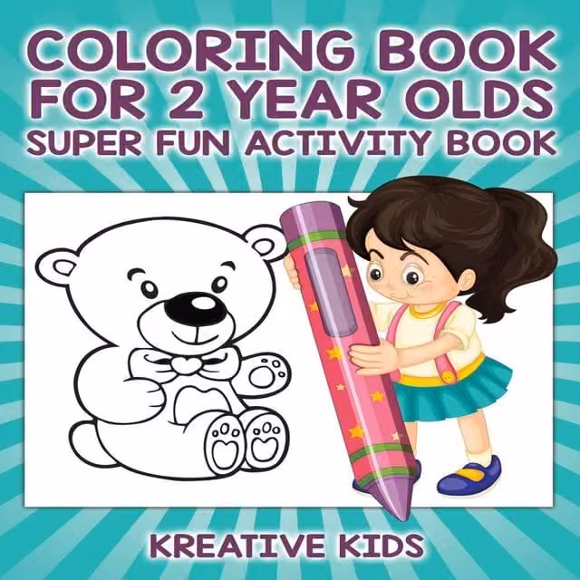Kreative Kids Multicolour Coloring Activity Book for 2 Year Olds and Babies, Paperback