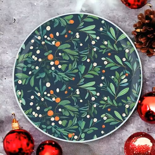 Purely Home Round Textured Glass Worktop Protector with Non-Slip Feet, Multicolour, Diameter: 30 cm – 2