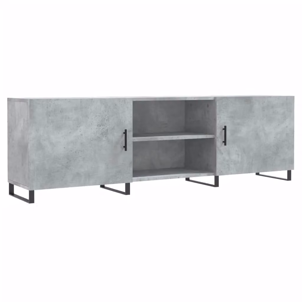 Berkfield Home Industrial TV Cabinet in Concrete Grey, W/D/H: 150 x 30 x 50 cm – 2