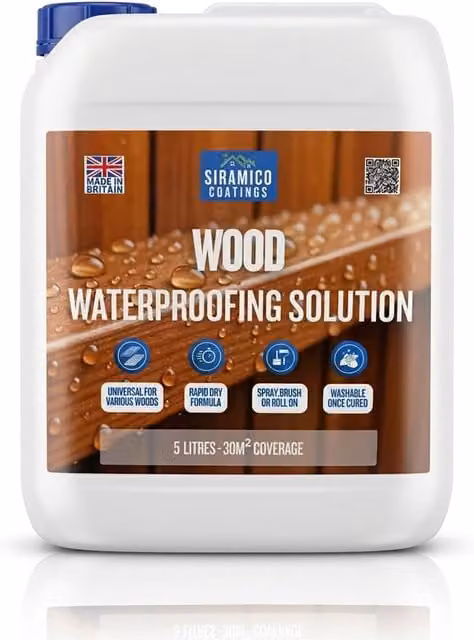 Siramico Coatings Clear Waterproof Wood Preserving Solution, 5 l