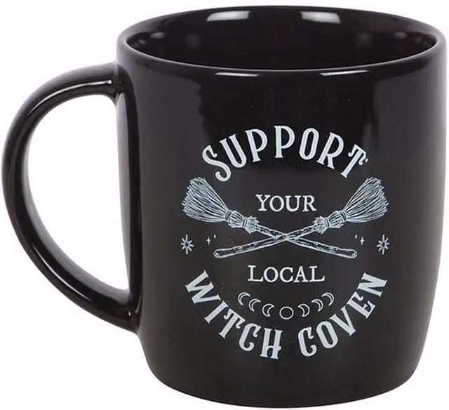 Something Different Support Your Local Witch Coven Ceramic Mug in Black – 1
