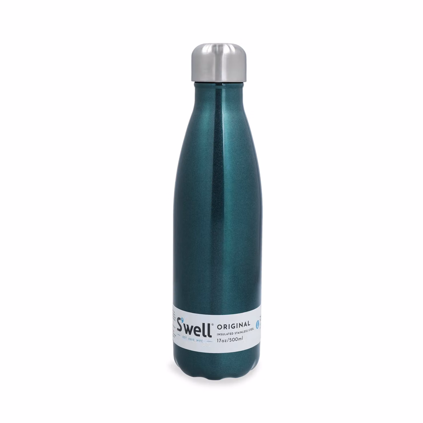 S'well Vacuum-Insulated Stainless Steel Water Bottle, Green, 500 ml – 6
