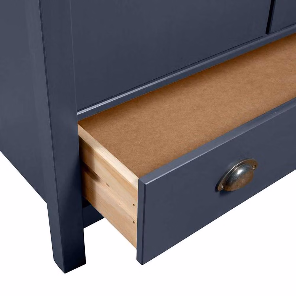Berkfield Home Modern 3-Door Wardrobe in Hill Grey, Solid Pine Wood, W/D/H: 127 x 50 x 170 cm – 4