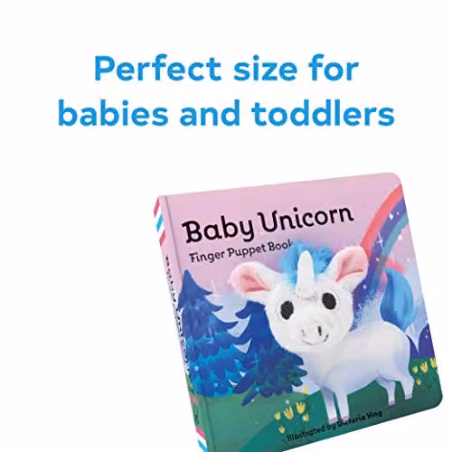 Chronicle Books Baby Unicorn Finger Puppet Board Book, Multicolour – 6