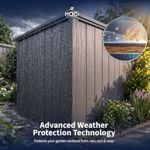 HQC Paints Quick-Drying Weatherproof Wood Paint for Sheds and Fences, White, 1 l – 4