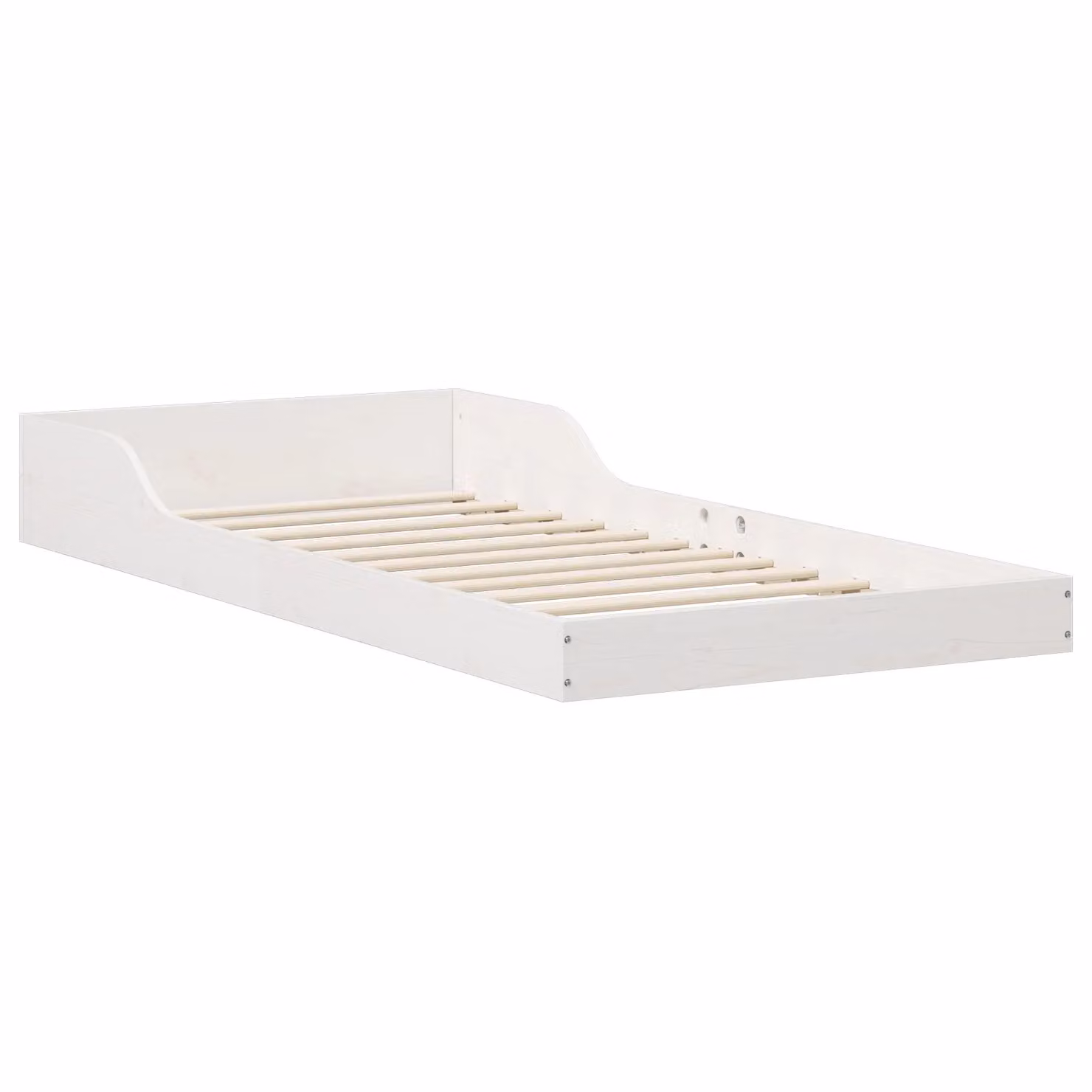 Berkfield Home White Solid Pine Wood Mattress W/D/H: 90 x 200 cm – 2