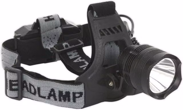 Loops Rechargeable LED Head Torch in Black and Multicolour with 3W Power and Three Light Settings – 1