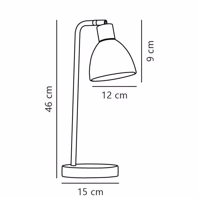 Nordlux Ray Table Lamp in Black Metal with E14 Base – 3