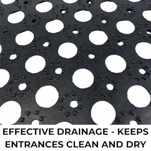 Ark Mat Heavy Duty Black Rubber Door Mat, W/D/H: 60 x 40 x 1.2 cm – 3