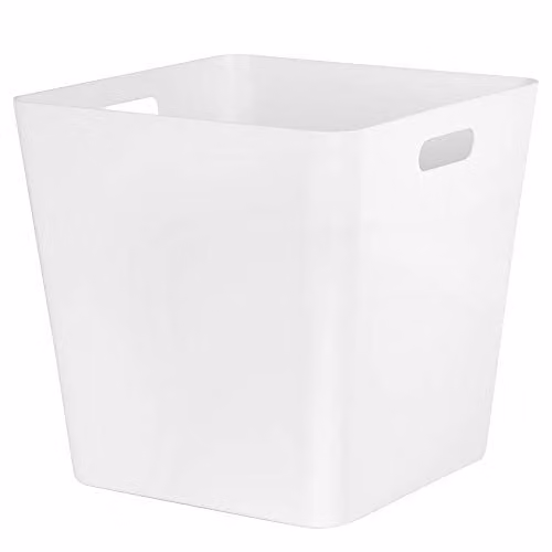 Wham Storage Studio Basket Cube 15.01 in White with Label Holder – 1