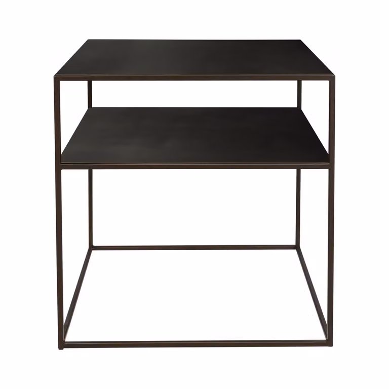 Dome Deco ORION Modern Matt Black Metal Night Table