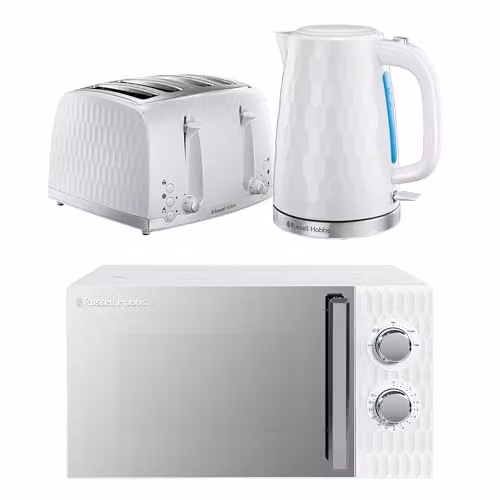 Russell Hobbs Honeycomb Kitchen Set in White