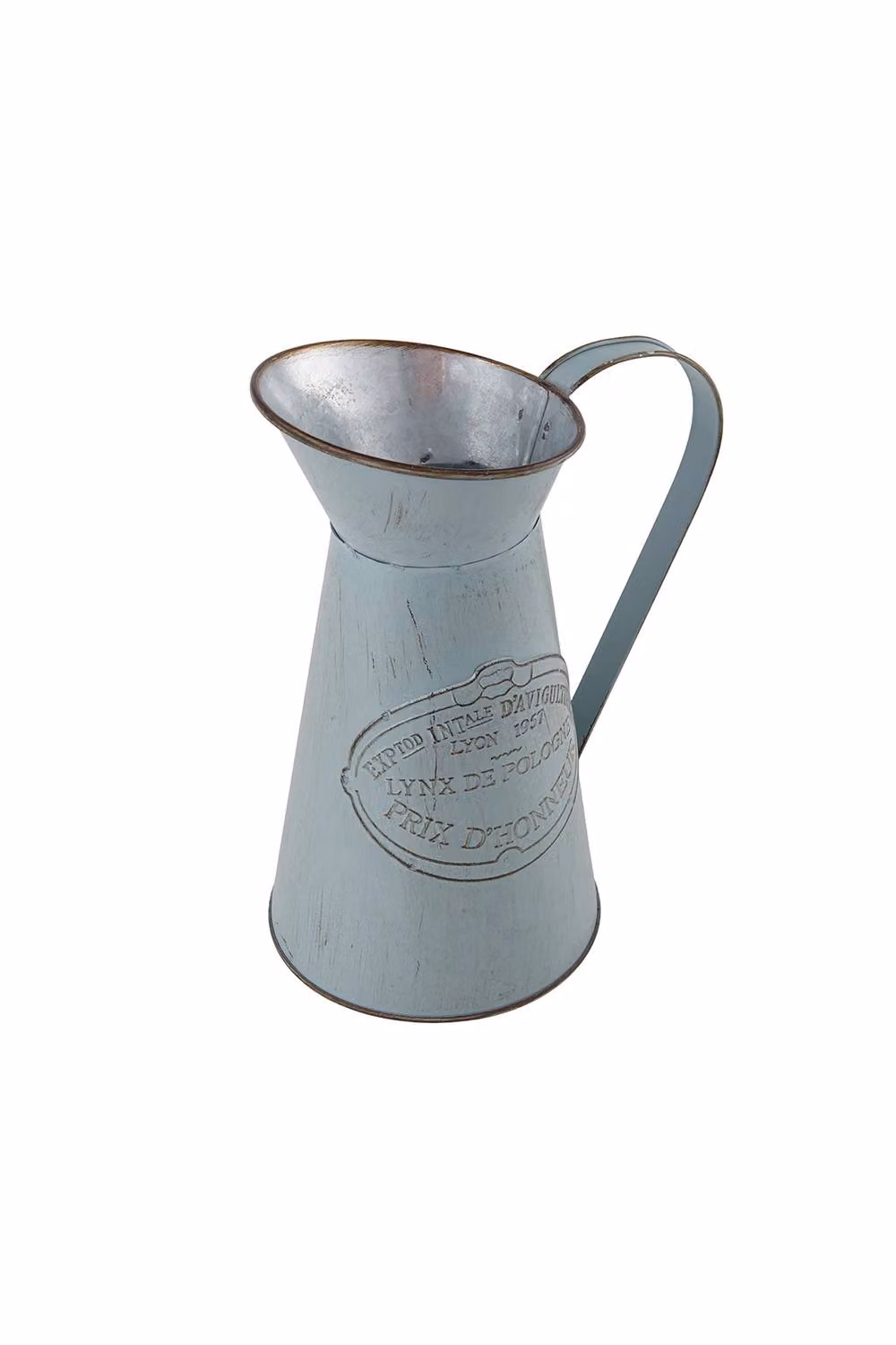 Living and Home Vintage Metal Tabletop Vase in Blue – 2