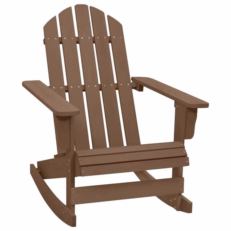 Berkfield Home Classic Wooden Garden Rocking Chair in Brown