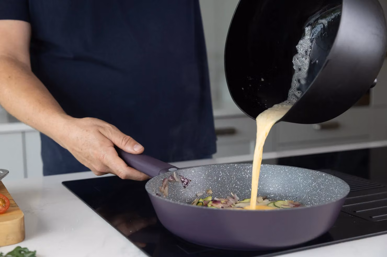 MasterClass Non-Stick Cast Aluminium Frying Pan, Purple, 28cm, Dishwasher Safe – 6